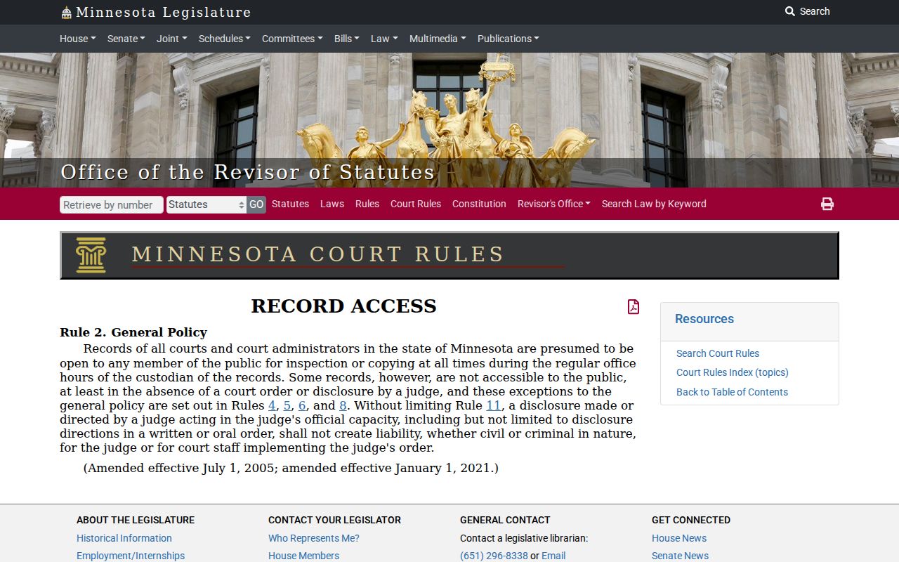 Butterfield court records public access rules source