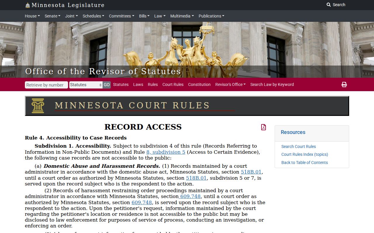 Watonwan civil docket Rule 4 accessibility source